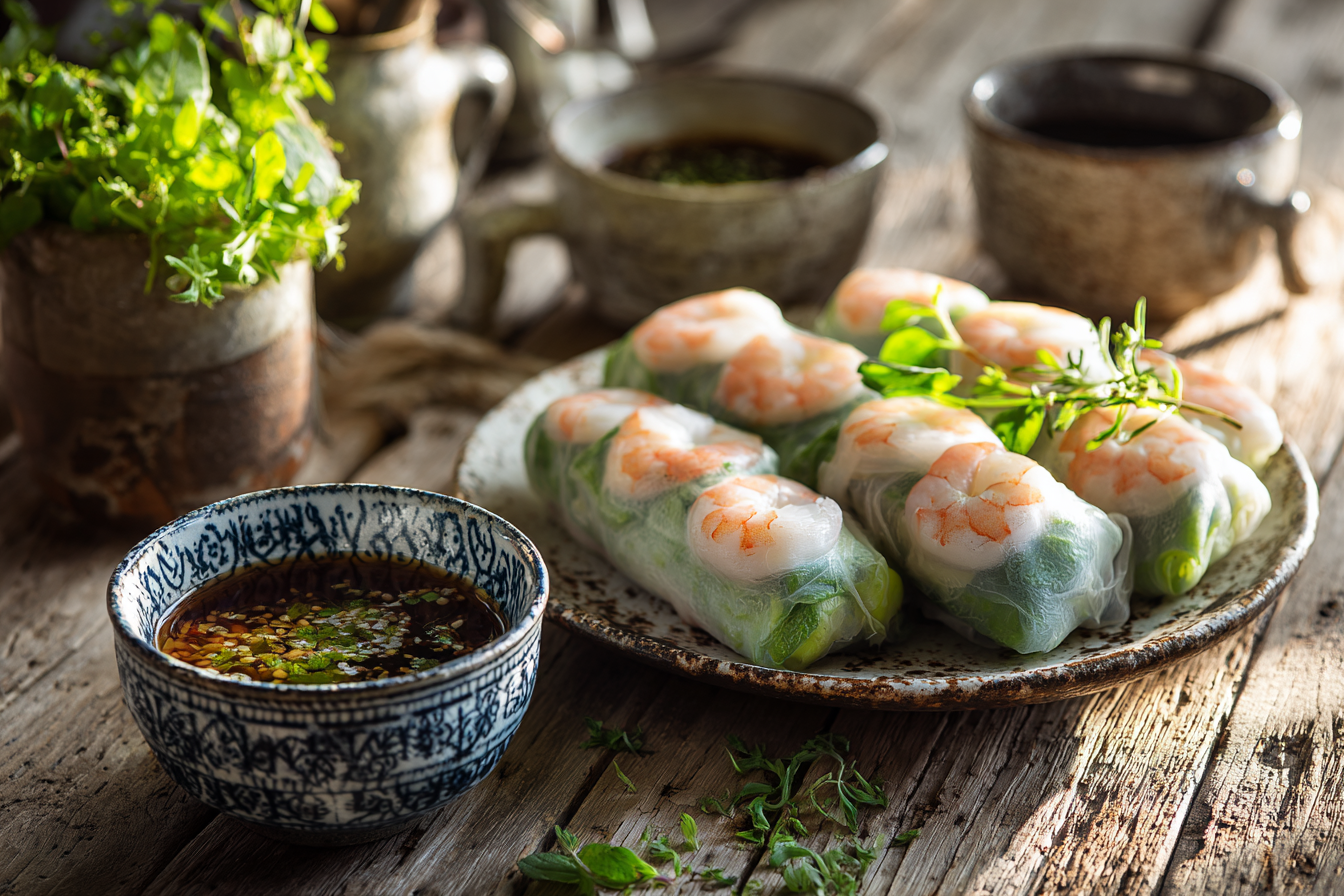 Low Cal Shrimp Summer Rolls: Fresh, Light & Easy Summer Meal